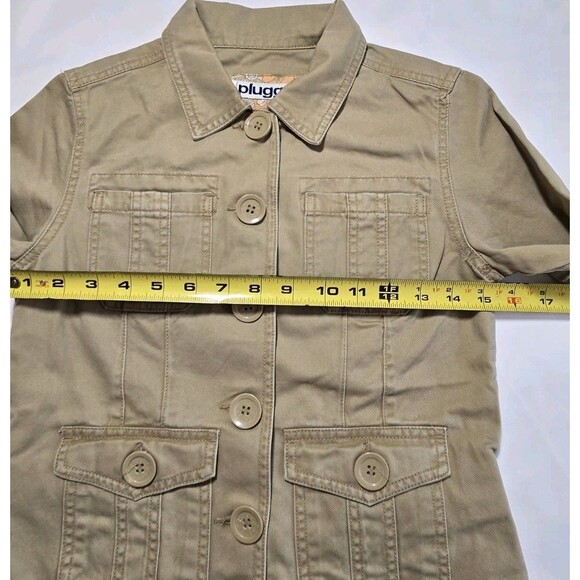 VTG 2000s Khaki Button Up Jacket XS Bella Swan Twilight Aesthetic Grunge Indie - Picture 13 of 15